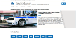 Desktop Screenshot of moparpartsoverstock.com